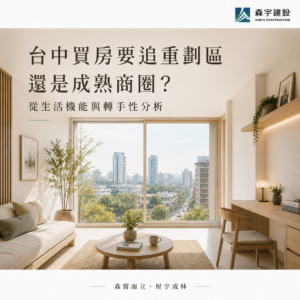 台中買房要追重劃區還是成熟商圈？從生活機能與轉手性分析