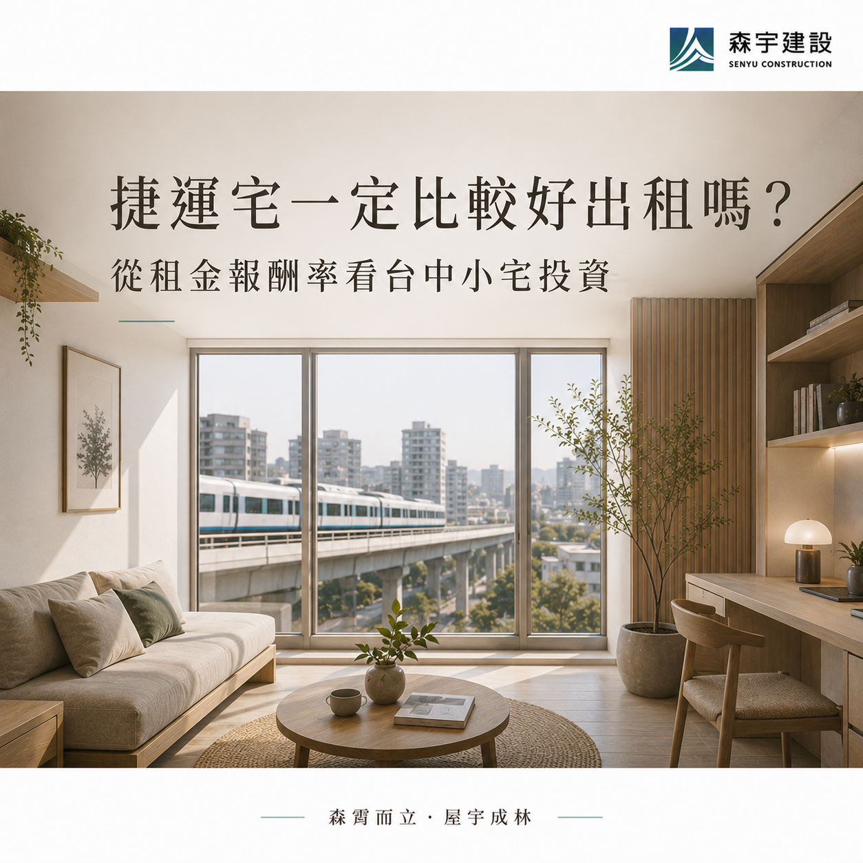 捷運宅一定比較好出租嗎？從租金報酬率看台中小宅投資