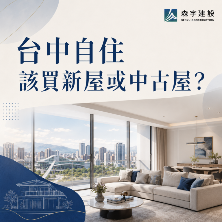台中自住該買新屋還是中古屋